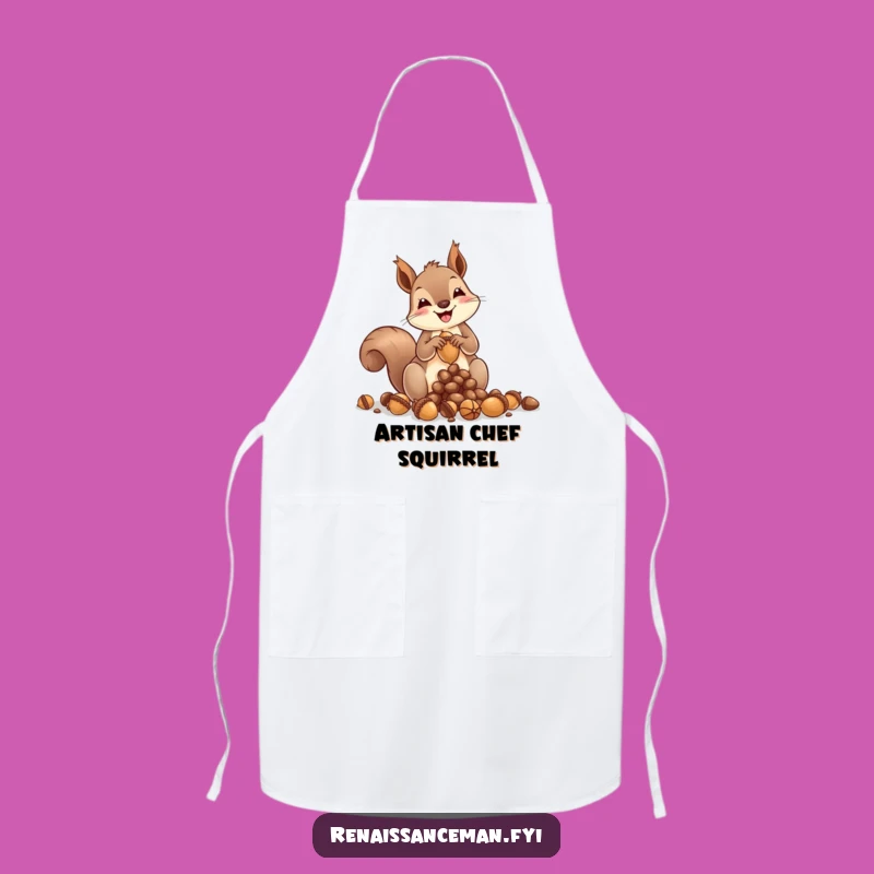Funny Squirrel Acorn Crafting Apron: Protect Your Clothes While Creating Art!