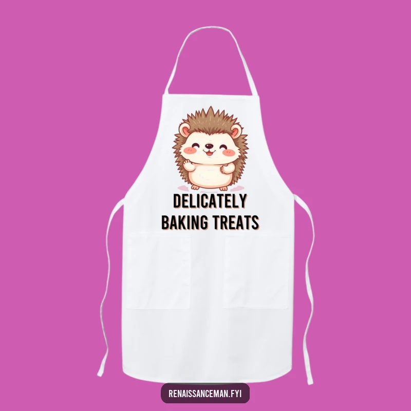 Funny Hedgehog Photo Apron: Protect Your Style with Gentle Art Gift