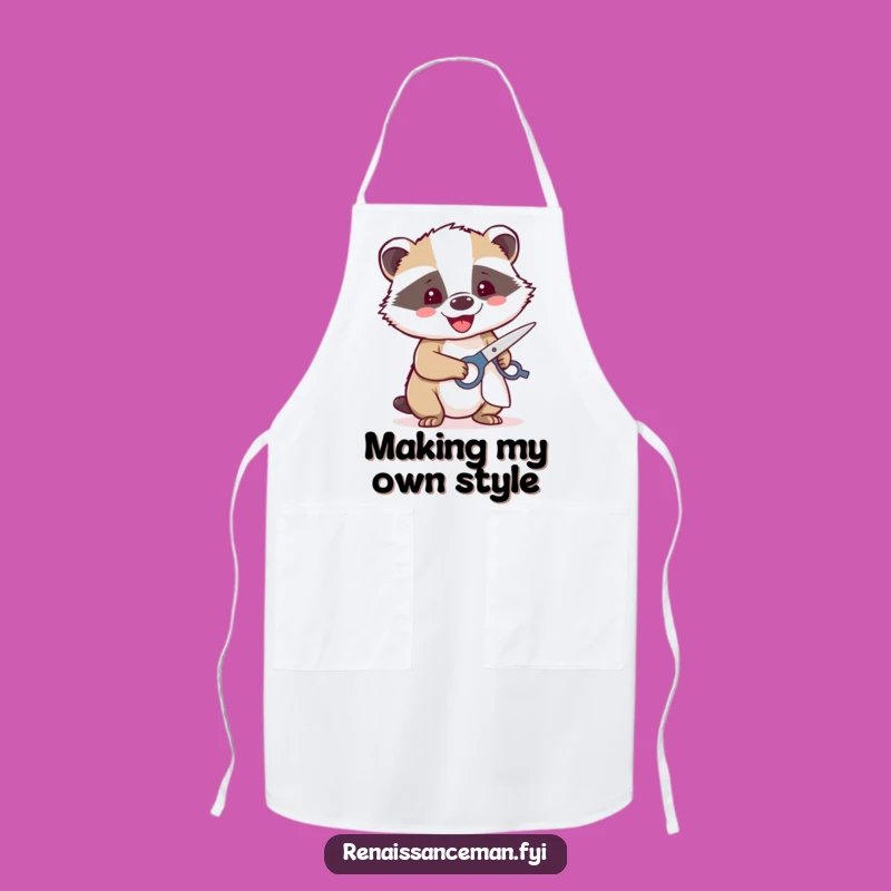 Funny Badger Chef Apron: Create with Sharp Precision