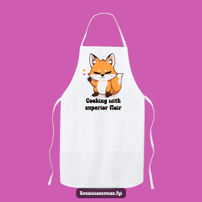 Funny Fox Chef Apron: Dramatic Point Maker - Hilarious Kitchen Gift