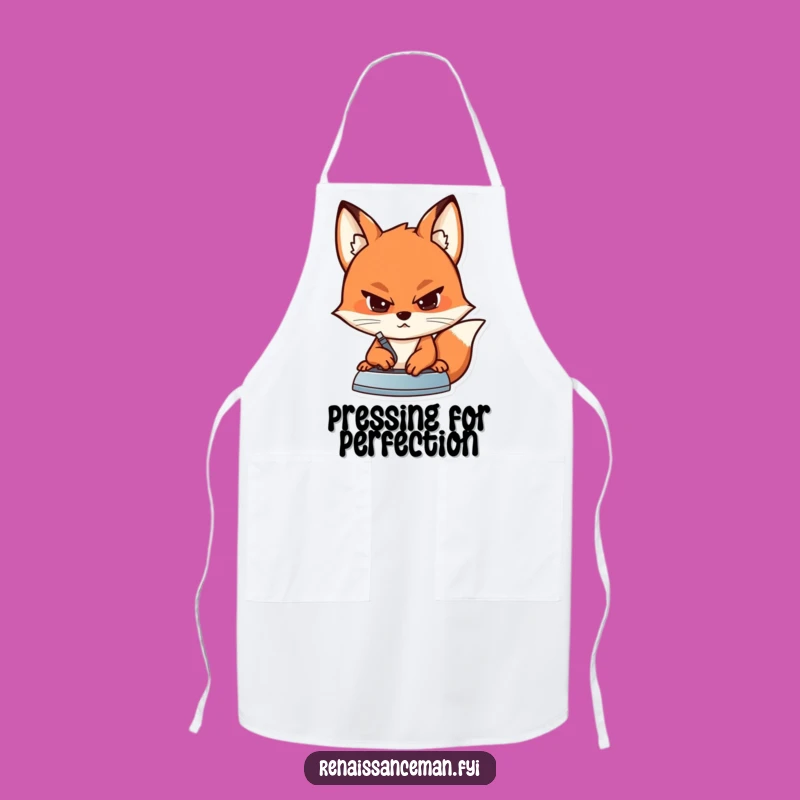 Funny Fox Sewing Apron: Protect Your Clothes with Determined Pressing Power