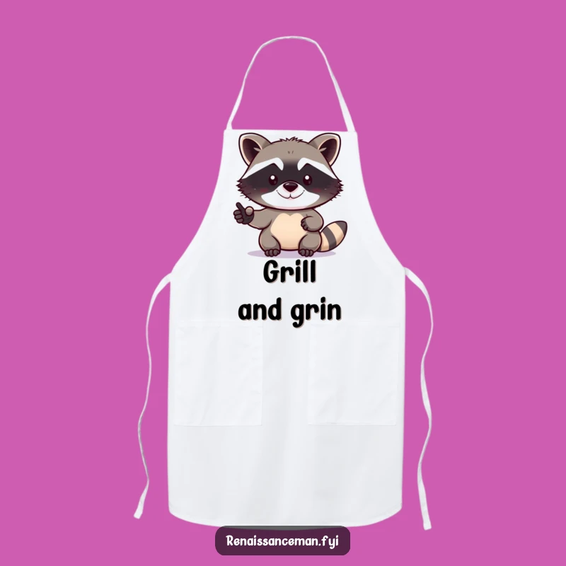 Funny Raccoon Selfie Apron: Cook Up a Storm with a Grin