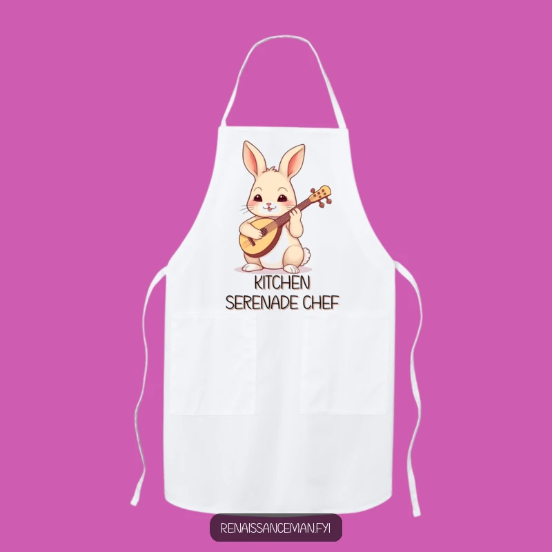 Funny Skilled Rabbit Musician Apron - Perform in the Kitchen!