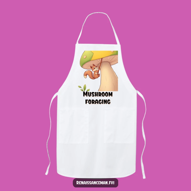 Funny Squirrel Mushroom Apron: Cook and Explore with Flair
