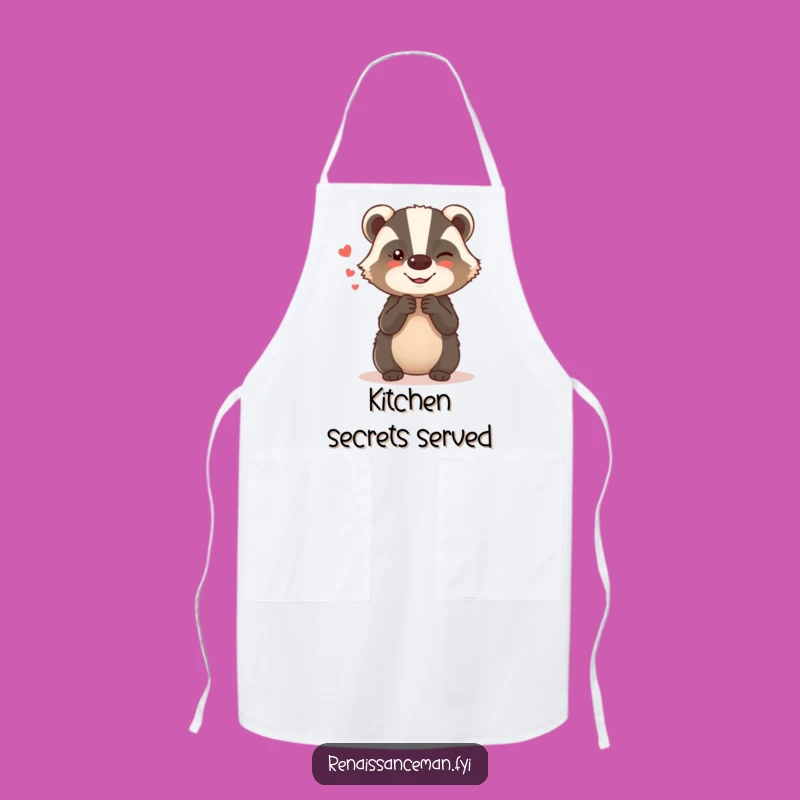 Funny Giggling Badger Chef Apron: Kitchen Mischief Maker - Hilarious Cooking Gift