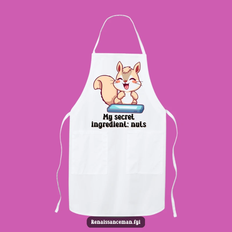 Funny Squirrel Chef's Screen Apron: Cook with Gaming Intensity