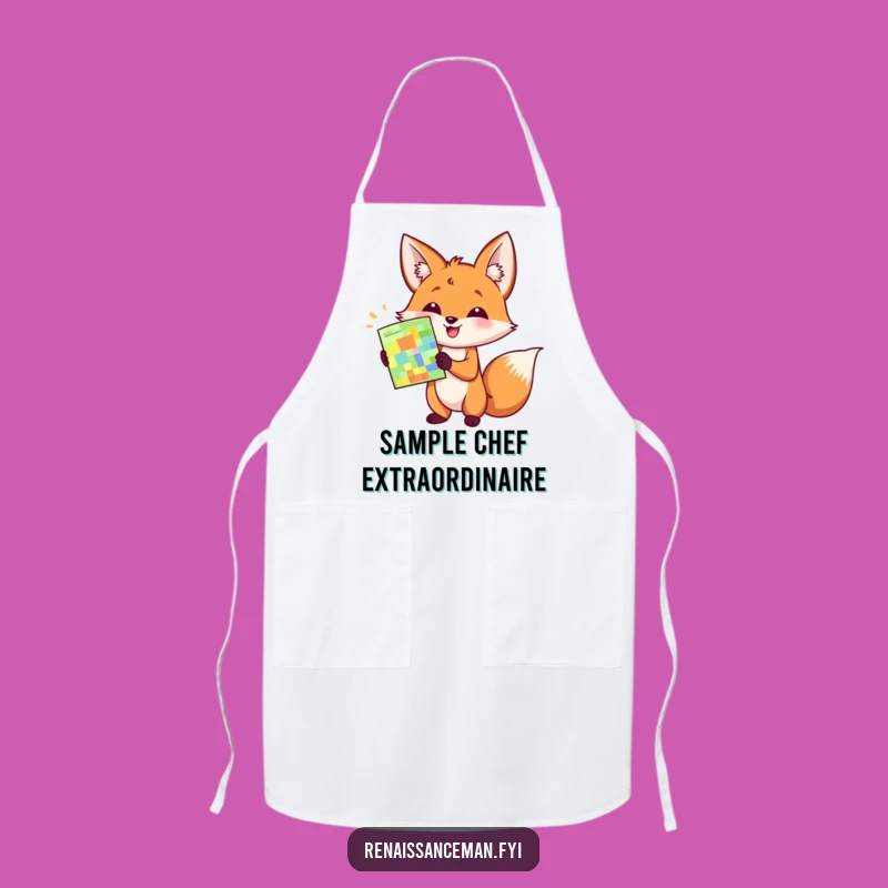Funny Fox Presenter Apron: Hilarious Kitchen Show-Off Gift
