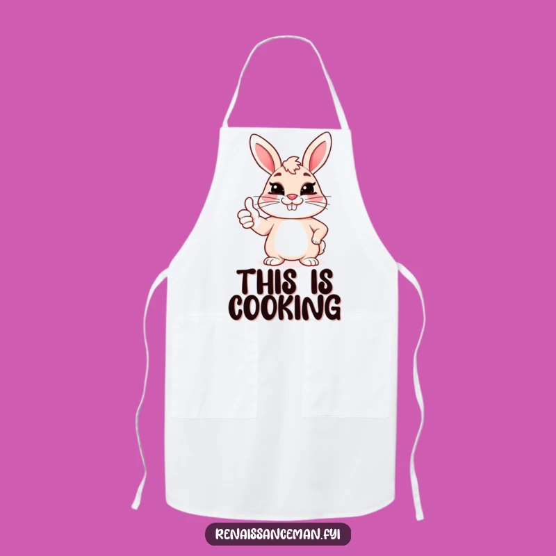 Funny Bunny Sarcasm Apron: Cook with a Forced Grin and Flair