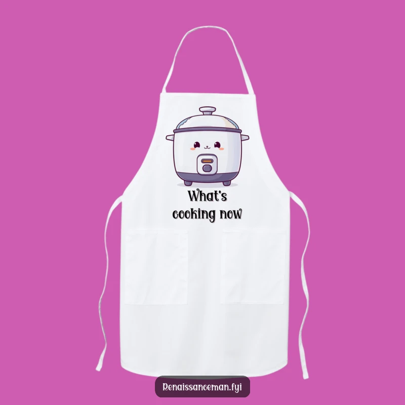 Funny Curious Rice Cooker Apron: Cook with Intrigue, Essential Funny Gift for Chefs