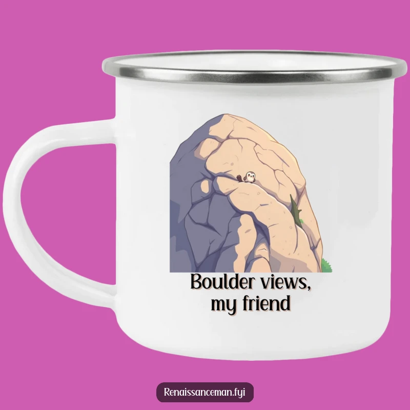Funny Bird Boulder Camping Mug: Your Hilarious Companion for Outdoor Exploration