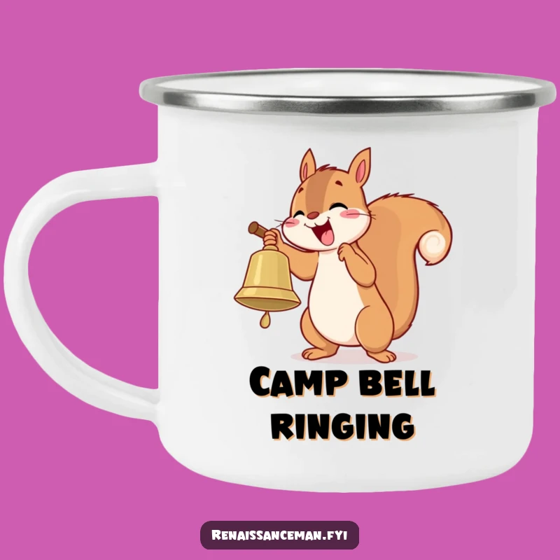 Funny Squirrel Camp Bell Mug: Outdoor Hilarious Gift