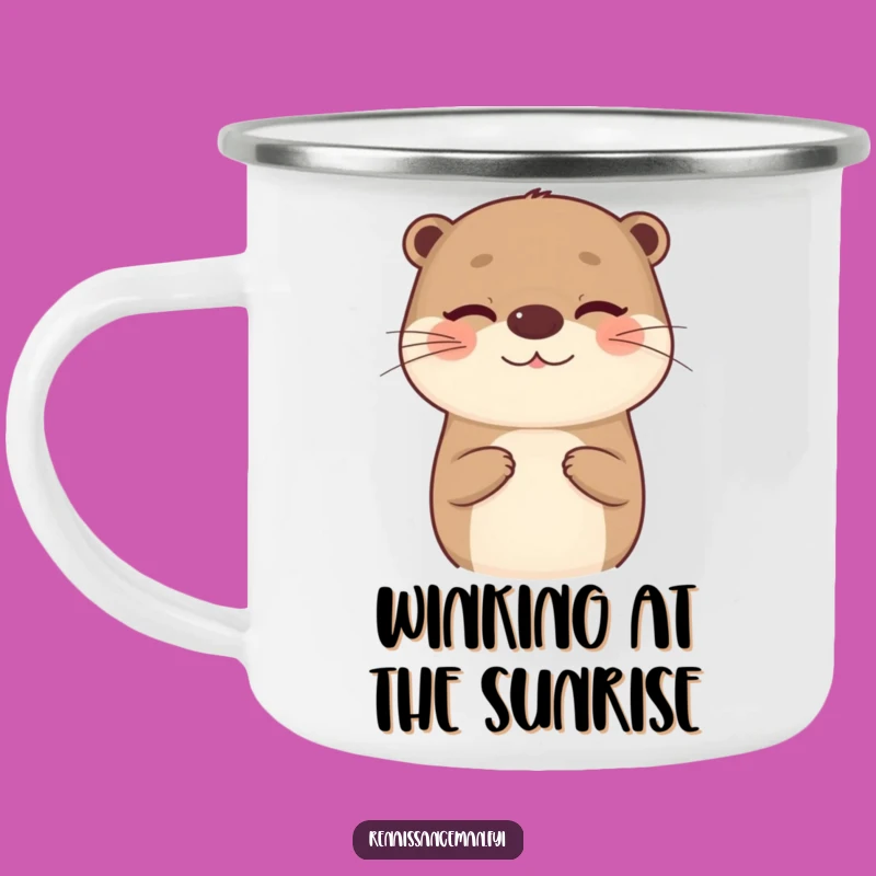 Durable Funny Otter Camping Mug: Witty Campfire Companion - Hilarious Outdoor Gift