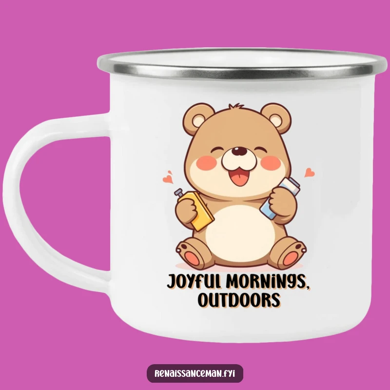 Funny Bear Adventure Mug: Giggling Camp Demos, Gift!