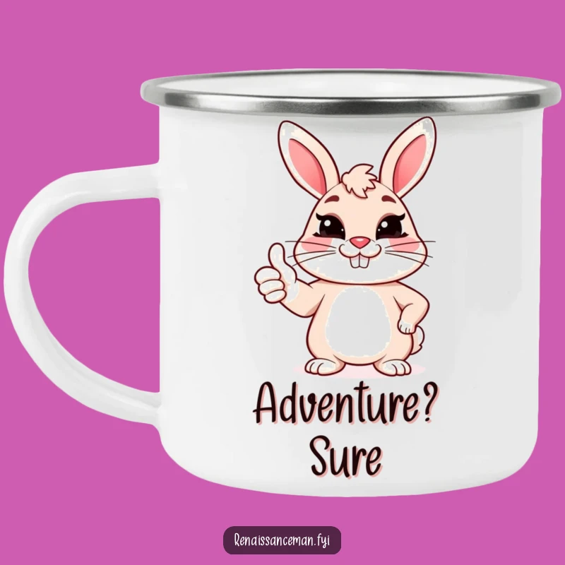 Funny Bunny Sarcasm Camping Mug: Perfect for Sarcastic Sips Outdoors