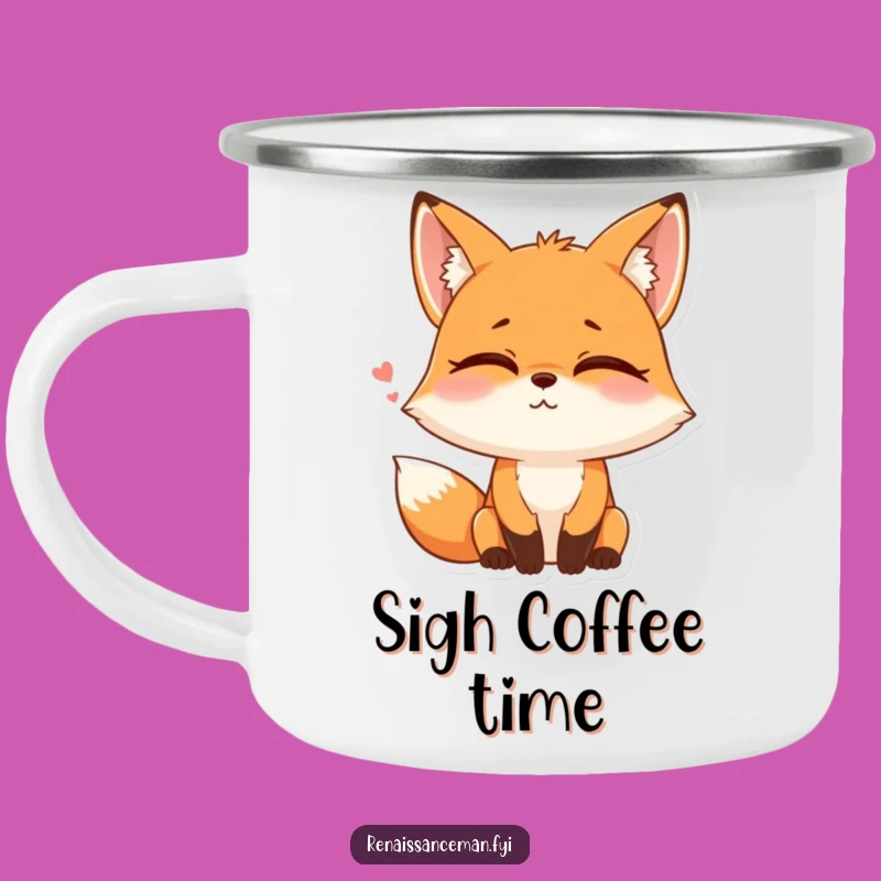Funny Fox Eye Roll Camping Mug: S'mores and Sarcasm Around the Fire