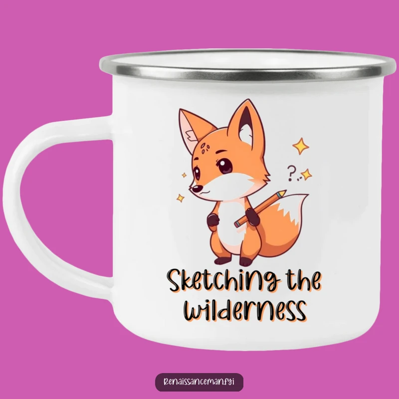 Funny Fox Sketch Camping Mug: Bold Ideas for Outdoor Adventures Gift