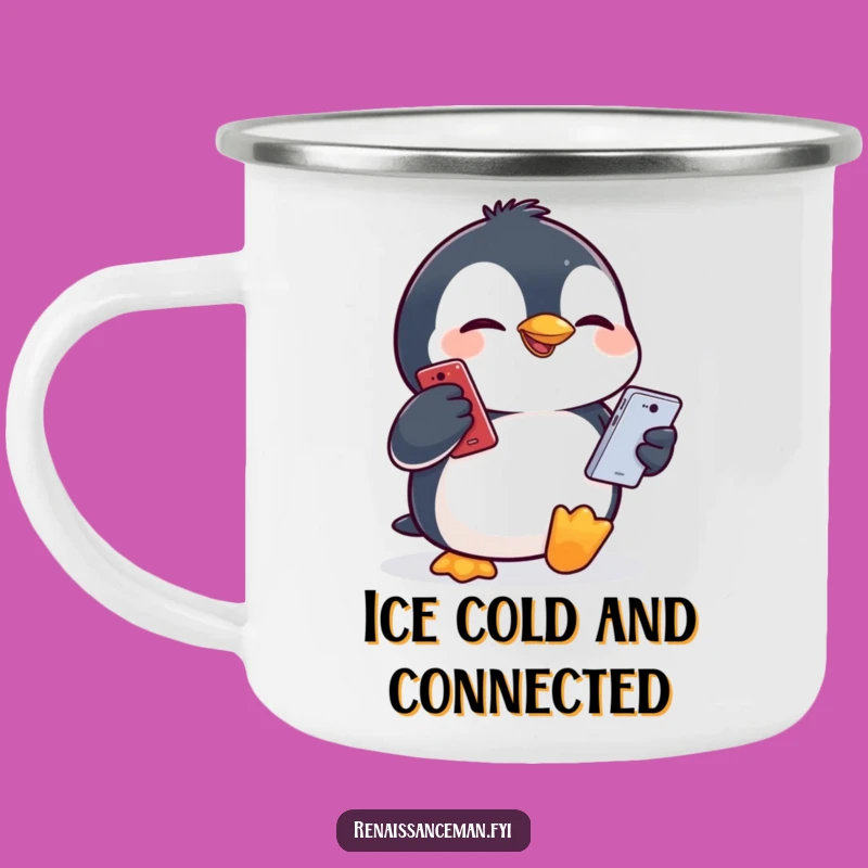 Funny Penguin Camp Smile Mug: Sip with a Giggle