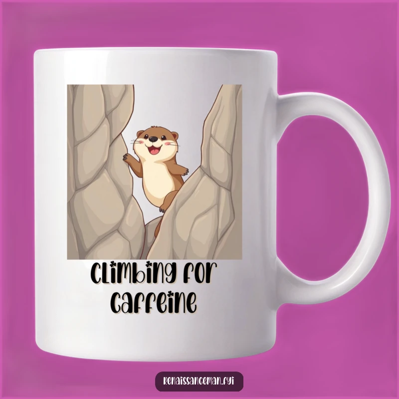 Funny Otter Cliff Mug: Hilarious Gift for Ambitious Go-getters!