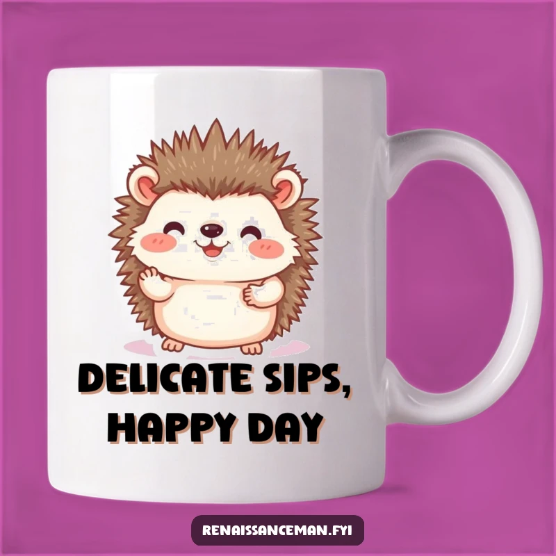 Funny Hedgehog Photo Mug: Gentle Artistry Gift for Memory Keepers