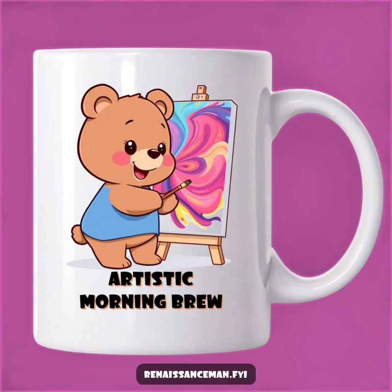 Funny Bear Artist Mug: A Masterpiece of Humor for Art Lovers