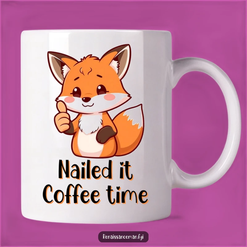 Funny Fox Thumbs Up Mug: Perfect Tech Gift for Fox Lovers