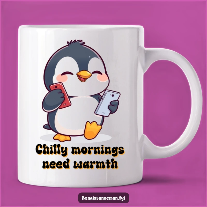 Funny Penguin Selfie Mug: Hilarious Face for Giggly Moments