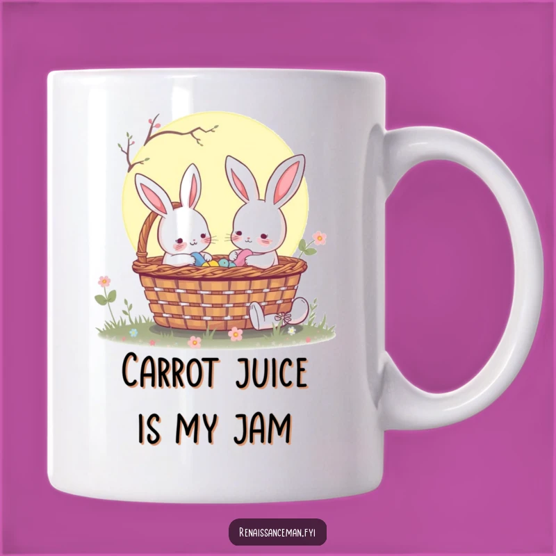 Funny Rabbit Moonlit Picnic Mug: A Whimsical Gift for Animal Lovers