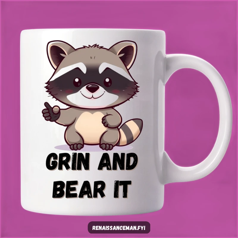 Funny Raccoon Selfie Mug: Hilarious Coffee Cup for Wildlife Lovers