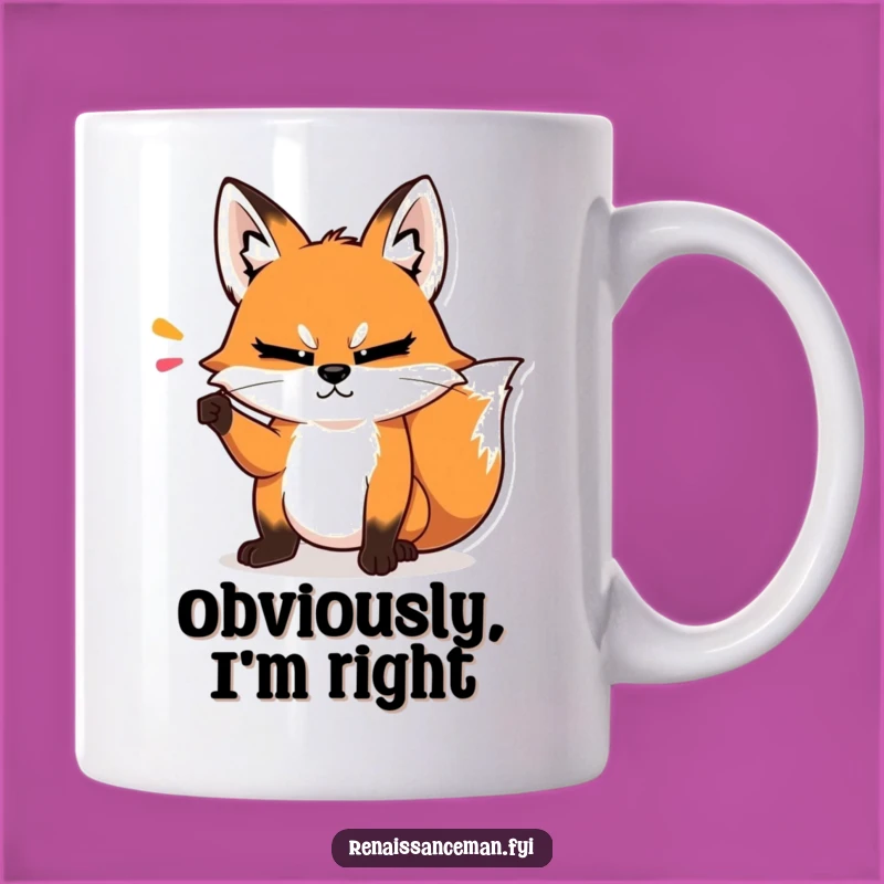 Funny Fox Mug: Condescending Point Maker - Hilarious Smarty-Pants Gift