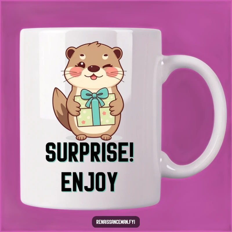Funny Otter Gift Mug: Whimsical Present Delivery for a Hilarious Surprise