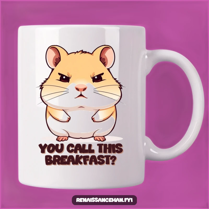 Funny Hamster Mug: Blank Stare Disdain - Hilarious Grumpy Gift for Pet Lovers