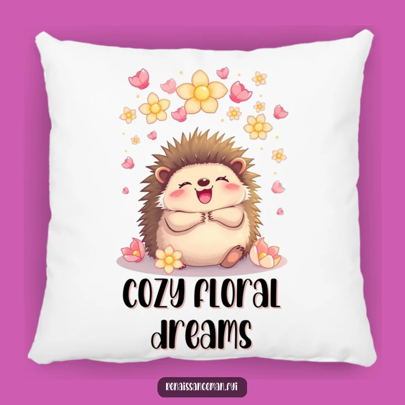 Funny Hedgehog Petal Hug Pillow: Embrace Comfort and Joy