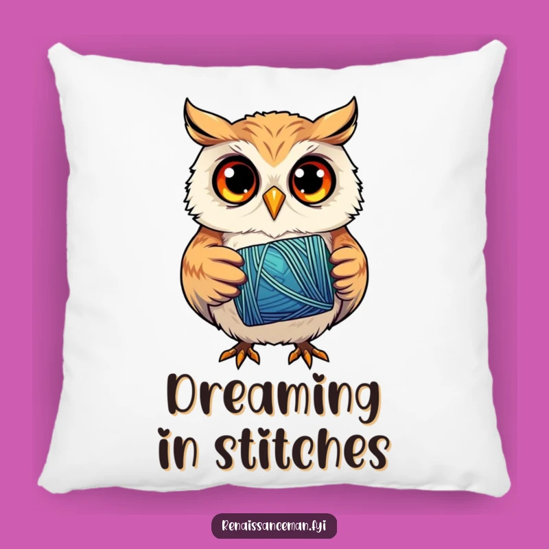 Funny Owl Accent Pillow: Cozy Comfort for the Crafty Soul