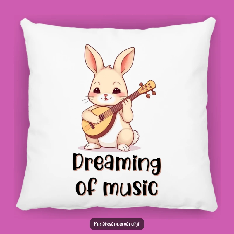 Cozy Funny Skilled Rabbit Pillow - Snuggle Up with Sweet Melodies!