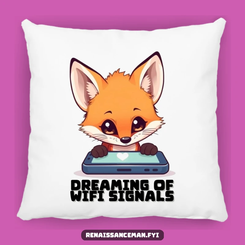 Funny Fox Digital Dreamer Pillow: Add Comfy Humor to Your Space