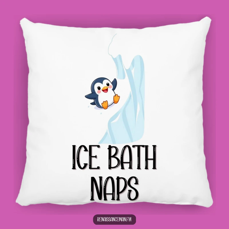 Funny Adventurous Penguin Sliding Accent Pillow - Comfy Funny Gift
