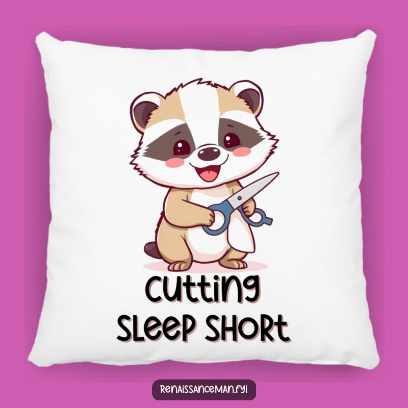 Funny Badger Accent Pillow: Cozy Comfort with Sharp Flair