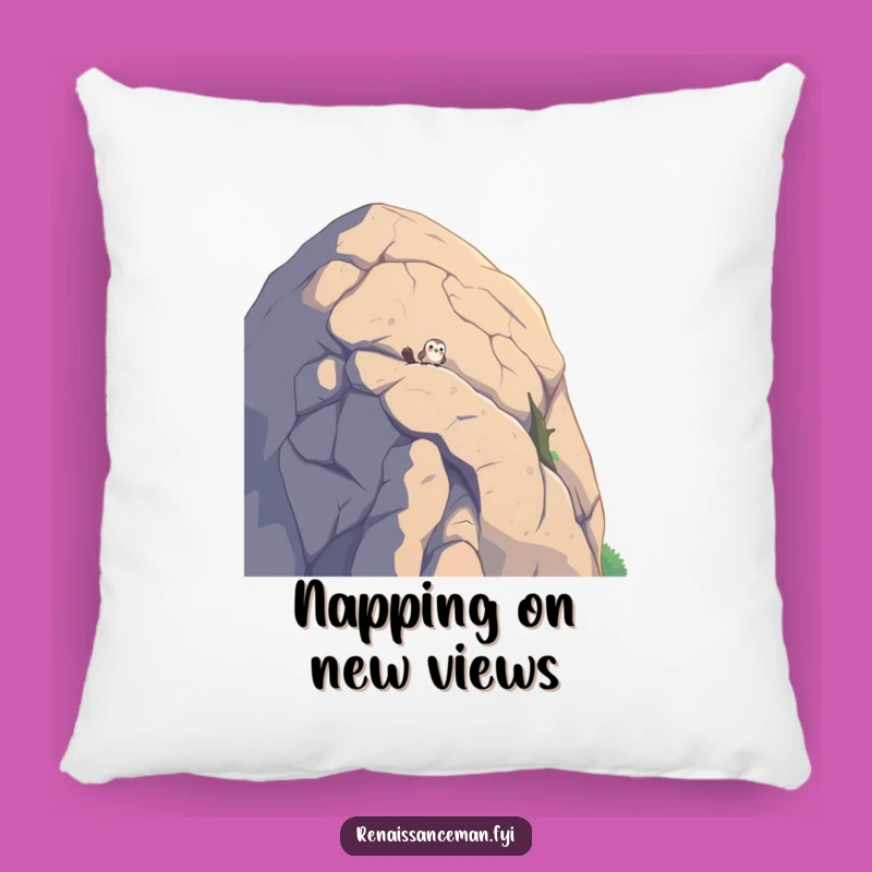 Funny Bird Boulder Pillow: Cozy Up with Hilarious Nature-Inspired Comfort