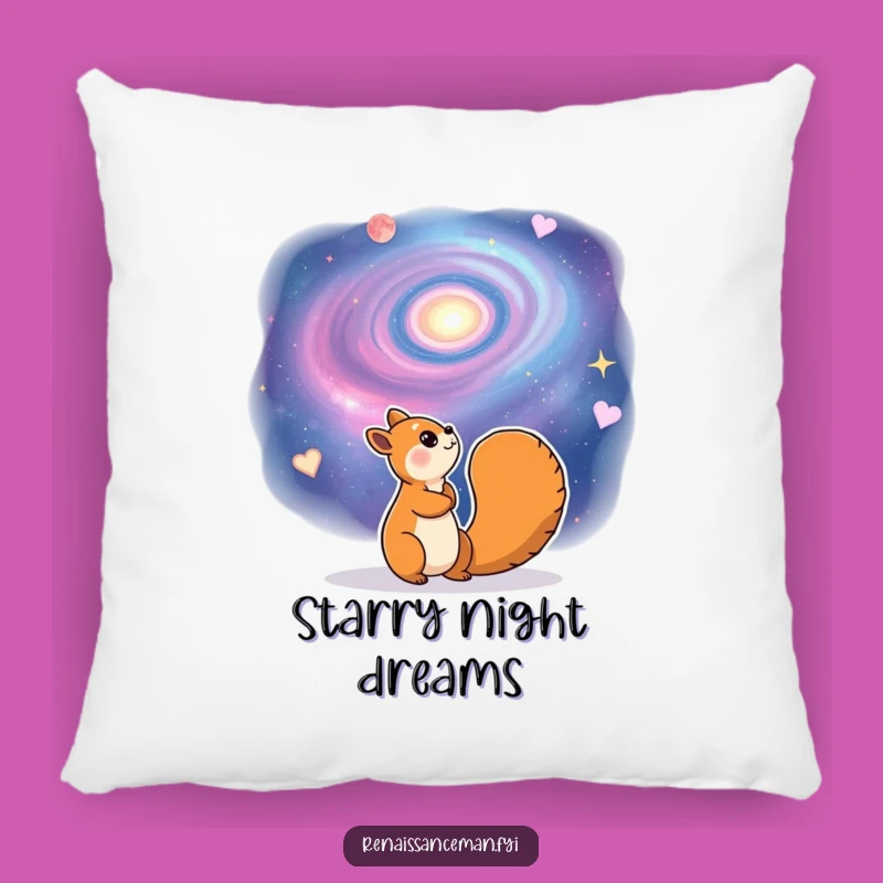 Funny Squirrel Pillow - Galaxy Dreams Comfort, Hilarious Throw Pillow Gift