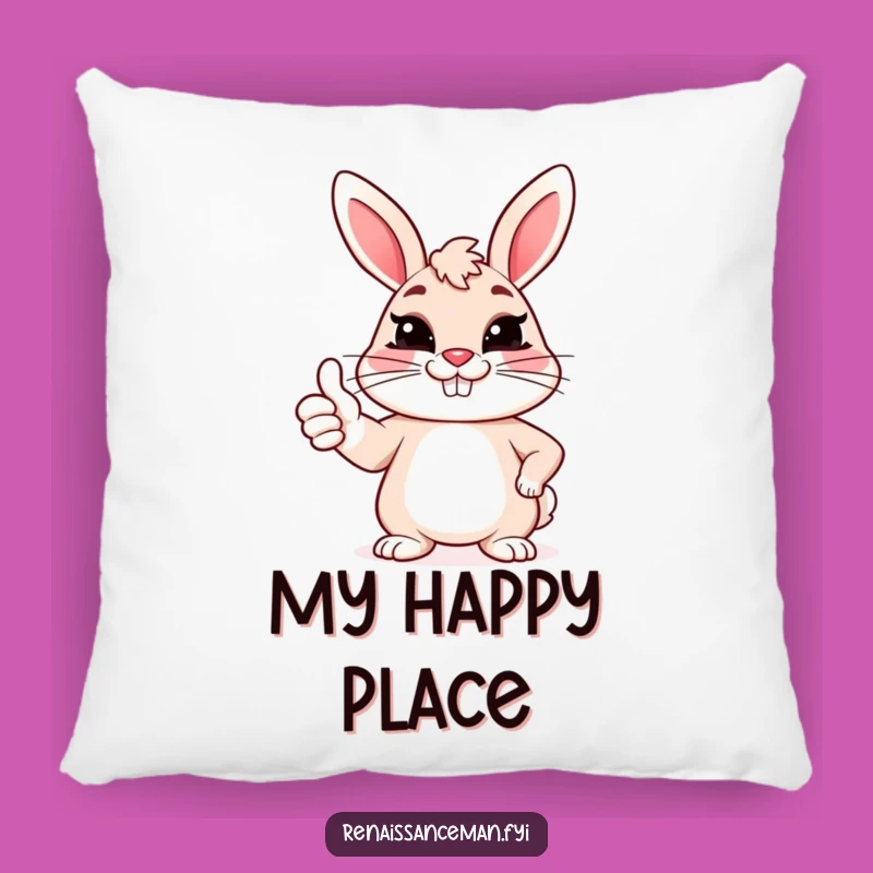 Funny Bunny Sarcasm Pillow: Comfort Meets Cheeky Approval