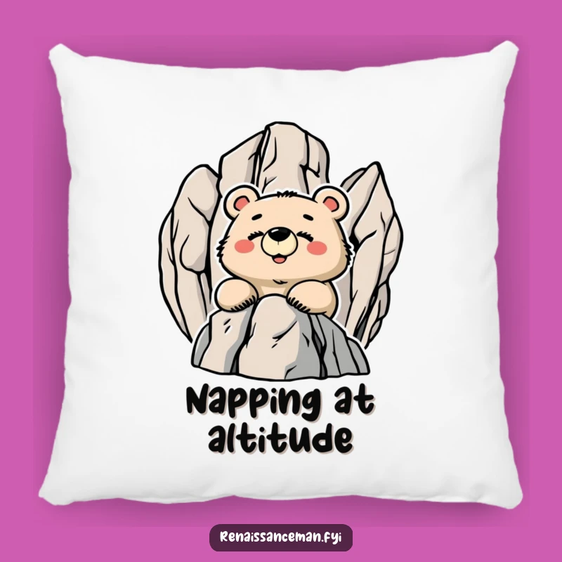 Funny Proud Bear Summit Accent Pillow - Comfy Funny Gift