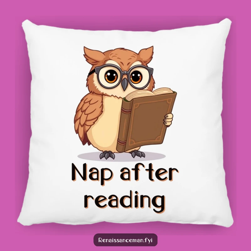 Plush Funny Owl Reading Pillow: Cozy Up with Ancient Wisdom!