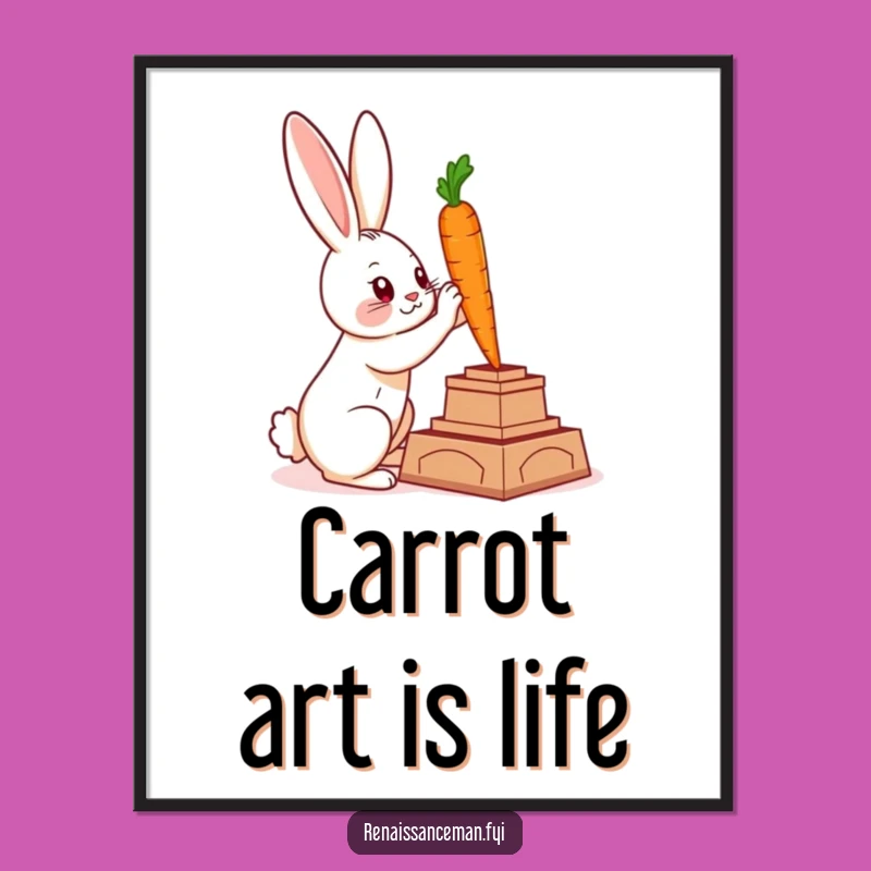 Funny Rabbit Sculptor Digital Art: Instant Artistic Flair for Your Space