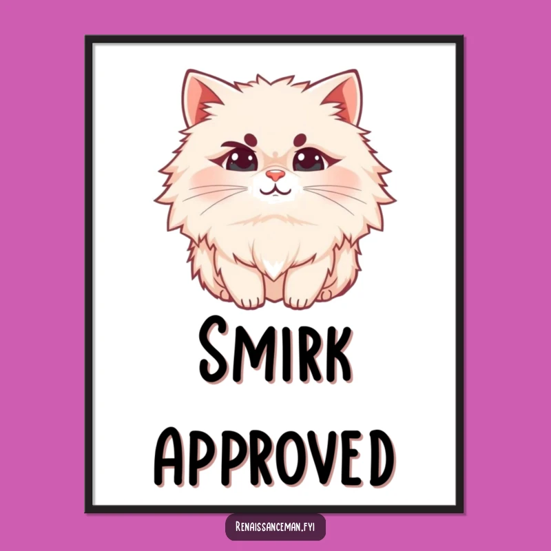 Funny Cat Digital Art: Instant Download for Sarcastic Wall Decor
