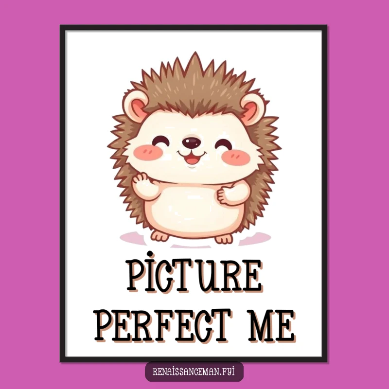Funny Hedgehog Photo Digital Art: Instant Gentle Joy, Perfect Gift