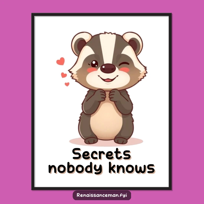 Funny Giggling Badger Digital Art: Instant Mischief & Humor - Downloadable Gift