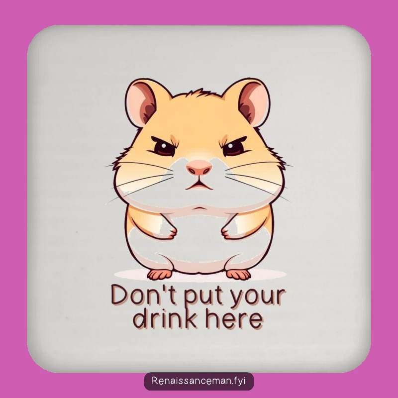 Funny Hamster Coasters (Set of 4): Judgmental Surface Protectors - Hilarious Table Gift