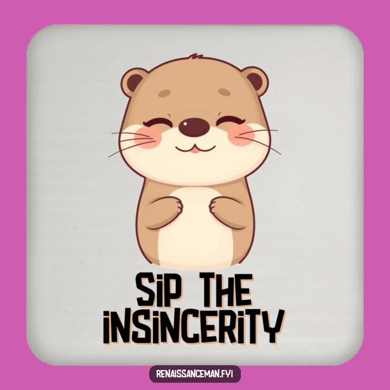 Funny Otter Coasters (Set of 4): Cheeky Compliment Protectors - Hilarious Table Gift