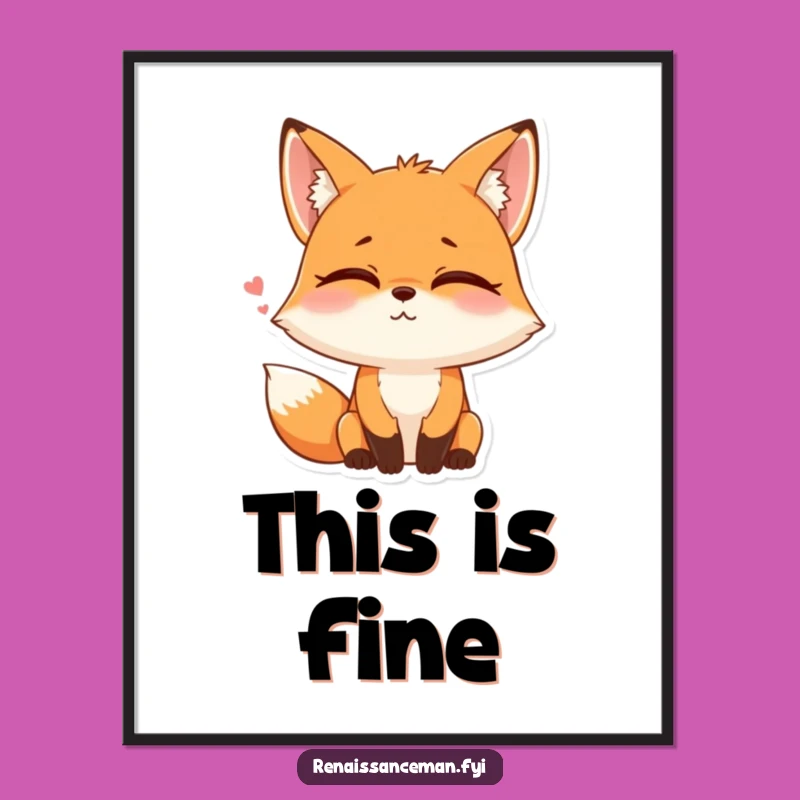 Funny Fox Eye Roll Poster: Add Playful Sarcasm to Your Wall Decor