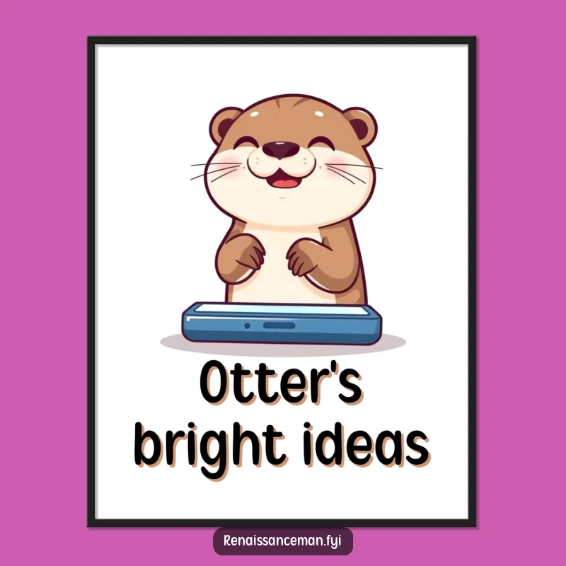 Funny Otter Poster: Joyful Scrolling Art for Your Digital Den